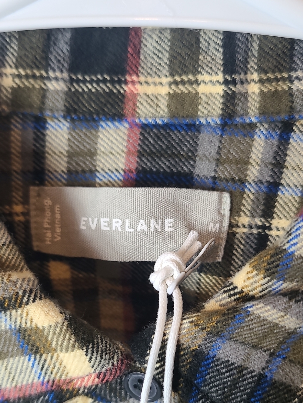 Everlane Oversized Plaid Boxy Flannel Shirt Size Medium New - Picture 7 of 9